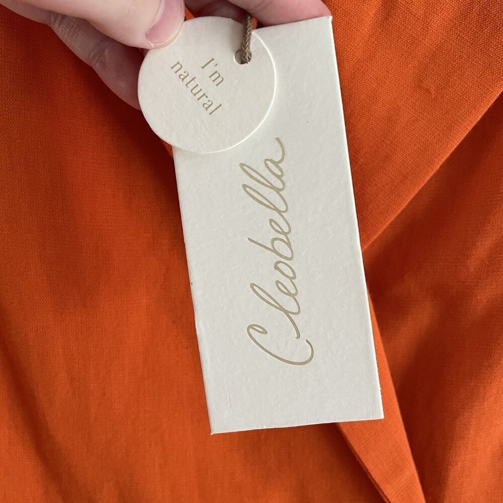 Cleobella Women S Tigerlily Orange Linen Cotton Oversized Prescott Jacket NWT - Picture 8 of 13